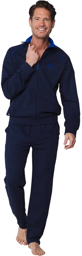 Pyjama Pastunette - Katoen - Éponge - Bleu foncé - Taille 3XL