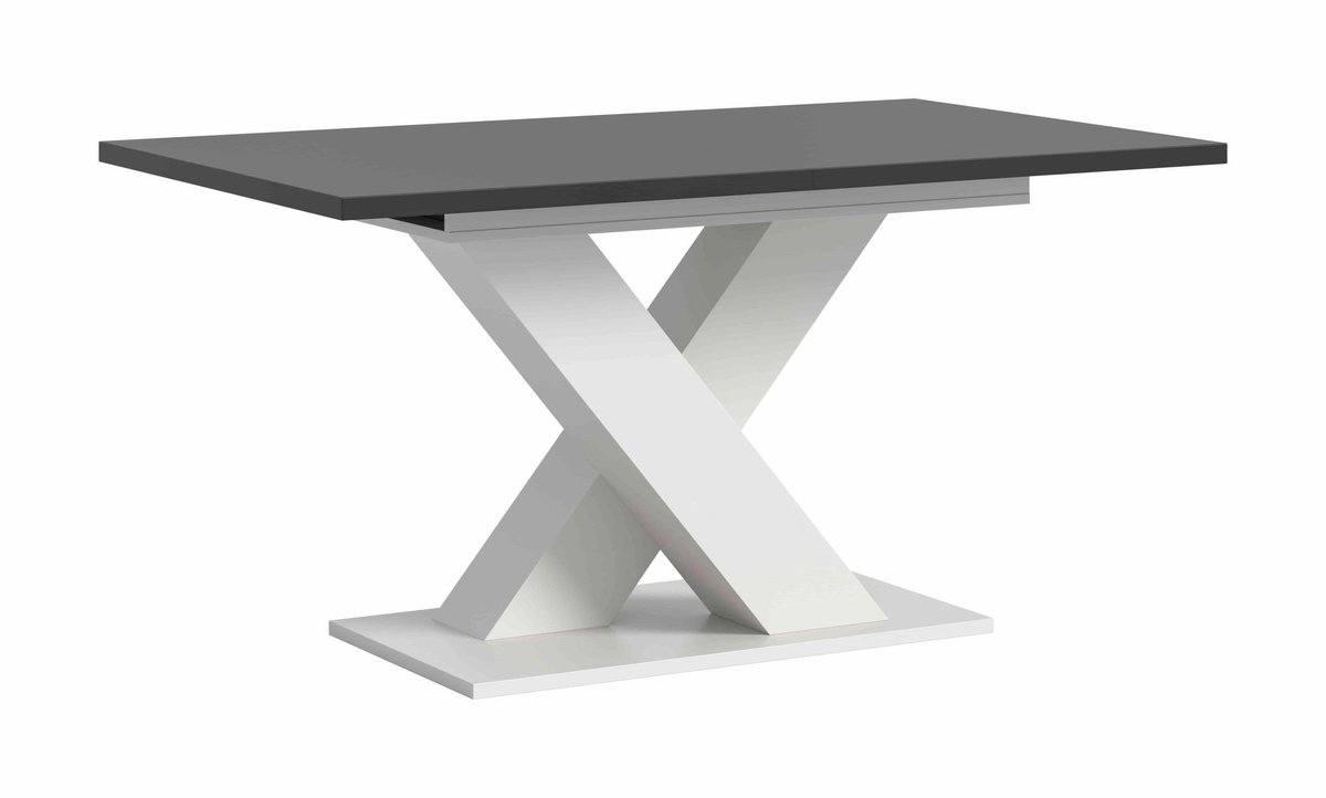 Motion uitschuifbare eettafel grijs NB wit NB - 90x150x76cm
