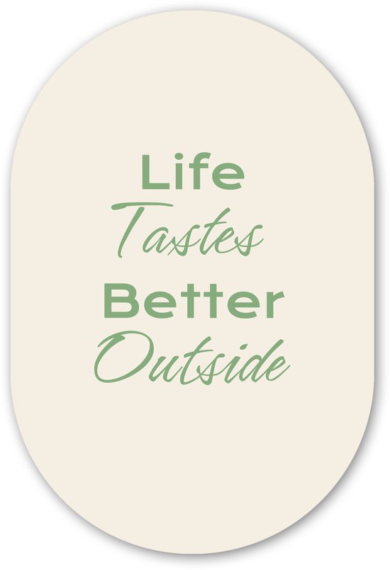 Tableau ovale mural 80x120 cm - Décoration murale ovale avec texte - Ornementé - Lettres - Vert - Tableau ovale - Décoration murale salon - Décoration de chambre - Peintures - Cercle mural