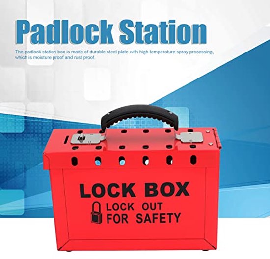 Lotov Rack Safety Padlock Rack Lockout Tagout Station, 12 Locks Management Box ...