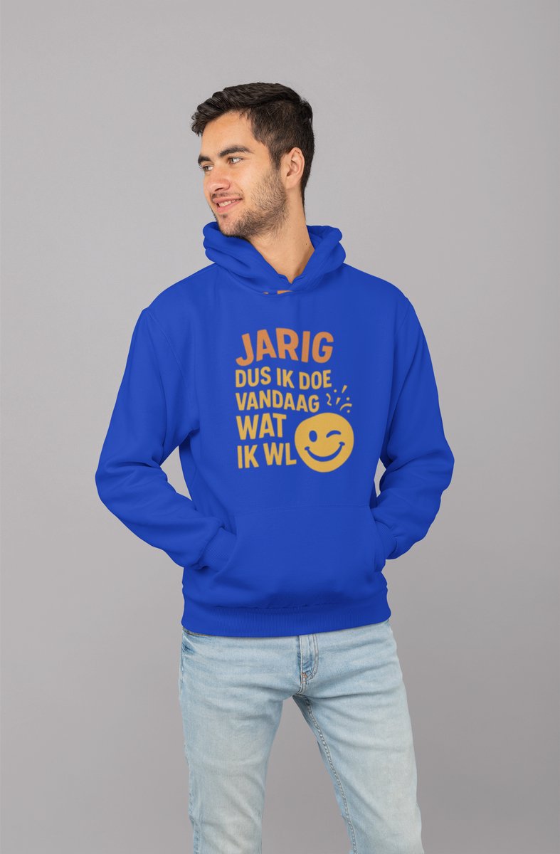 Doe Wat Ik Wil - Verjaardag Hoodie Blauw - Grappig Hoodie - Maat XXL - Verjaardag Cadeau Mannen - Limited Edition