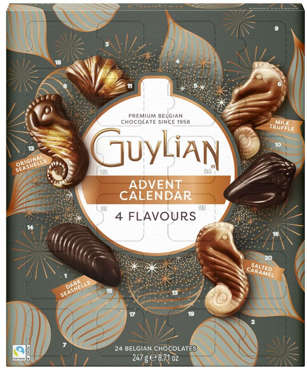 Guylian Adventskalender 4 Flavours - 4 smaken mix - 247g