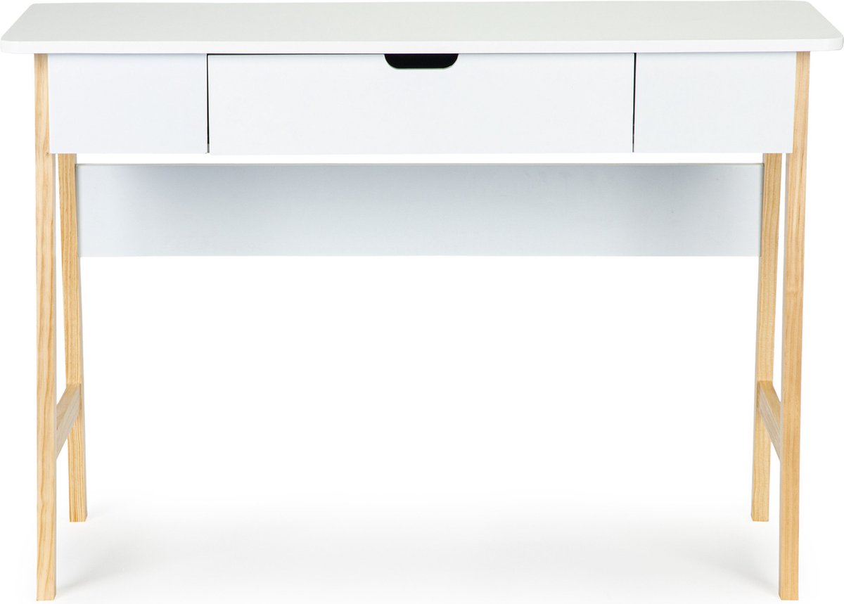 Computertafel - bureautafel - 107,5x40x74 cm - wit