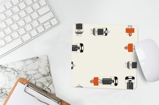 Muismat 20x20 cm - Mousepad Vintage - Lamp - Patronen - Muismatten