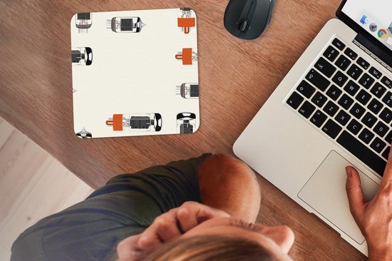 Muismat 20x20 cm - Mousepad Vintage - Lamp - Patronen - Muismatten