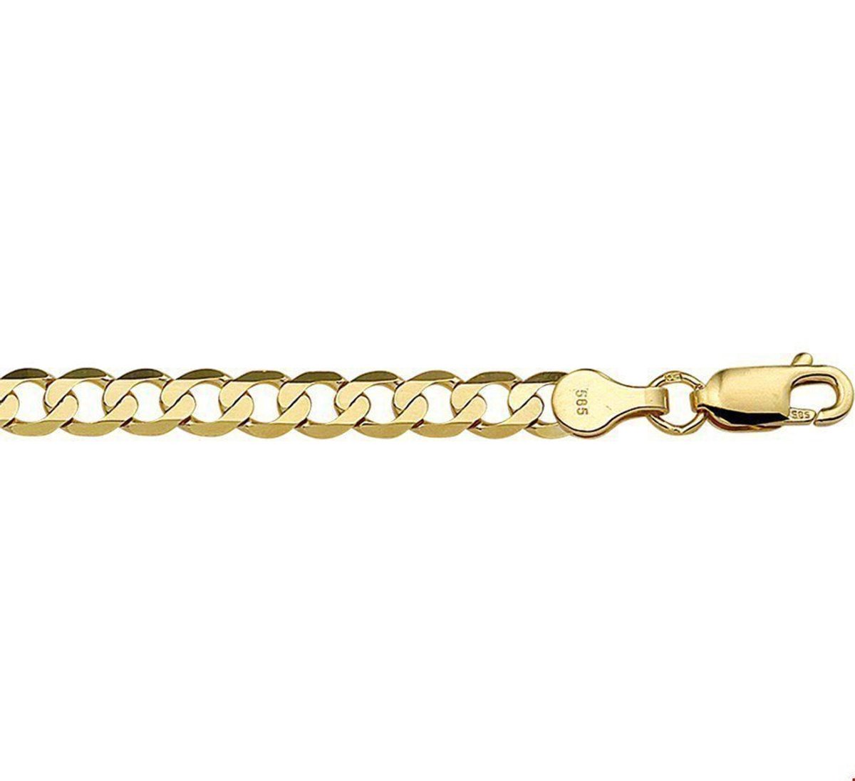 The Jewelry Collection For Men Armband Geslepen Gourmet 4,8 mm - Goud