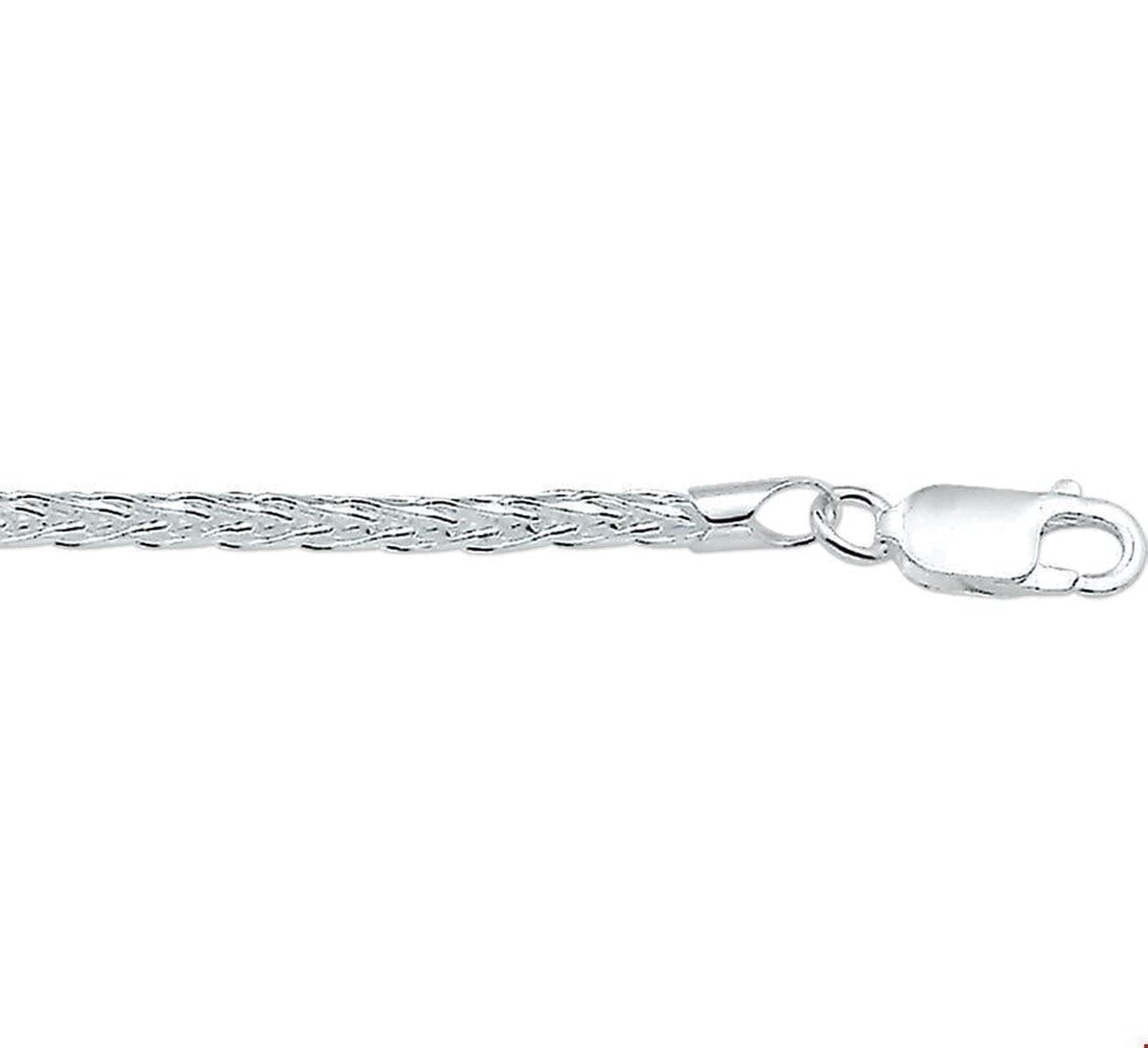 The Jewelry Collection Ketting Vossestaart 3,0 mm - Zilver