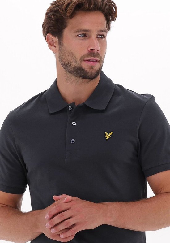 Lyle & Scott Polos & T-shirts Homme Polo uni - Grijs - Taille XS