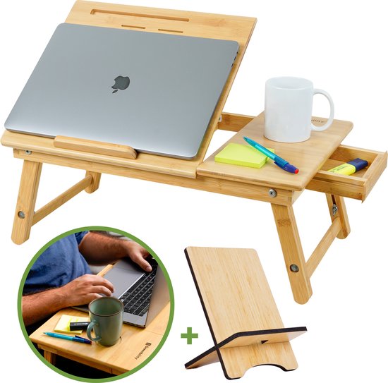 Greenbility Bamboe Laptoptafel & Bedtafel – Laptop Verstelbaar | bol.com