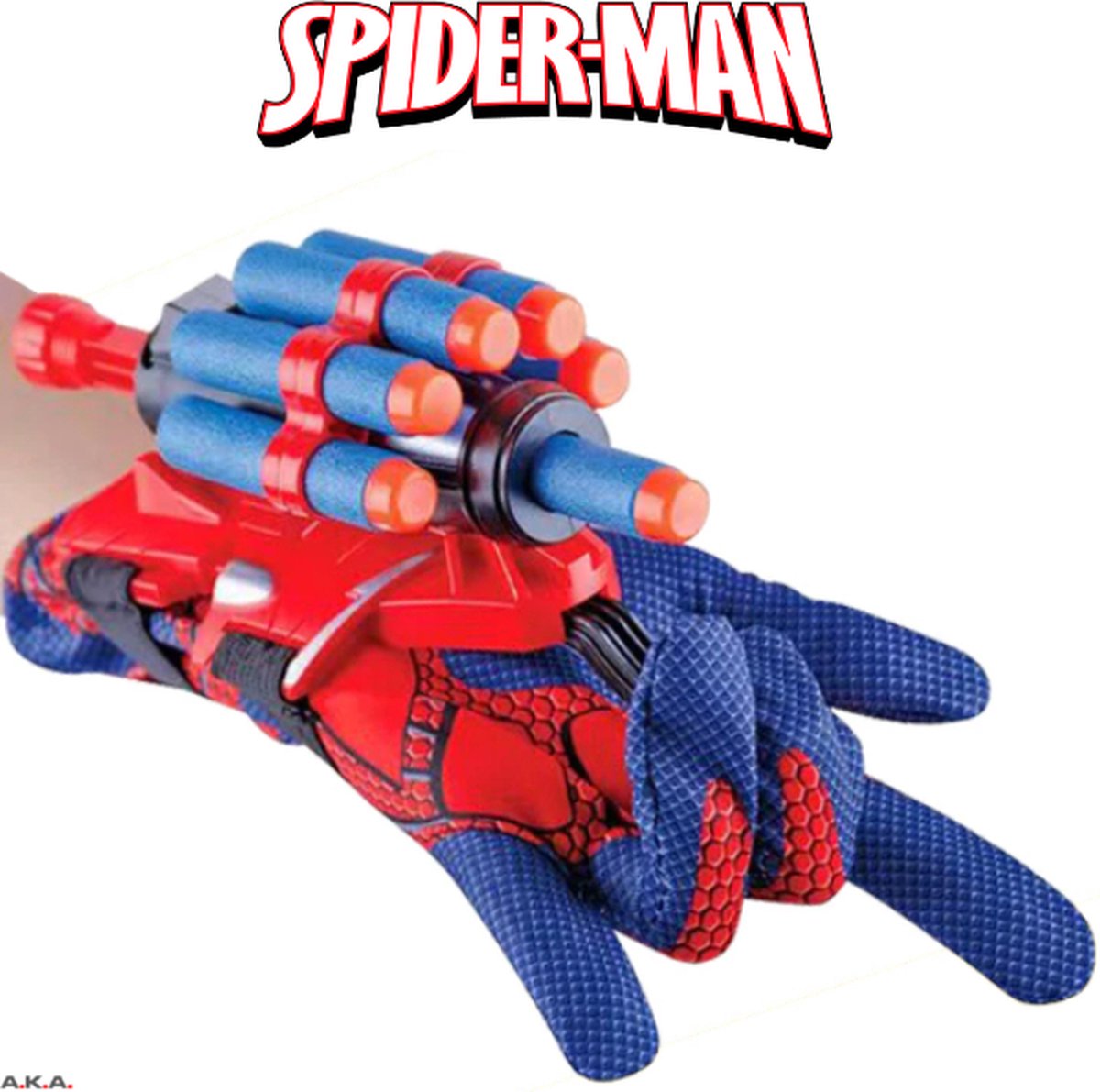 Spiderman  Shooter Spiderman Handschoen  shooter Incl. 5