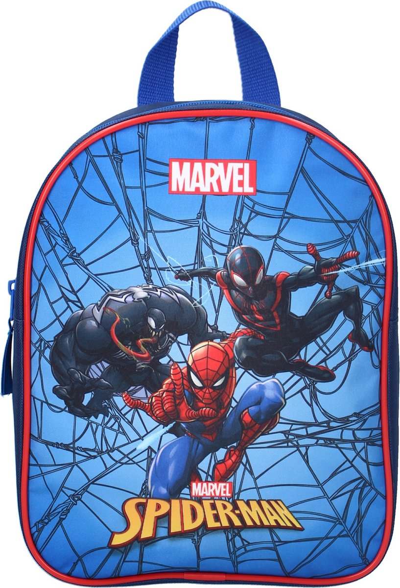 Sac à Dos Spider-Man Marvel Pour Enfant - Capacité 15L, Dimensions 31x24x9cm - Polyester, Bretelles Réglables, Plusieurs Poches