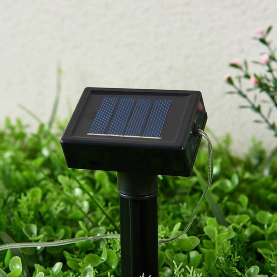 Lindby - solar tuinverlichting - 10 lichts - kunststof, metaal - H: 10 cm - transparant, zwart - Inclusief lichtbronnen