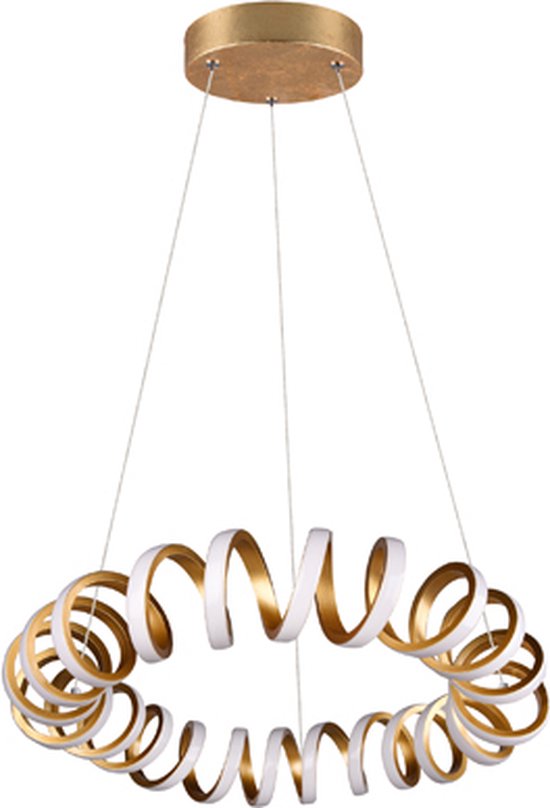 Moderne Hanglamp Curl - Metaal - Goud | bol.com