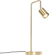 QAZQA java - Lampe de table moderne - 1 lumière - H 49 cm - Or/ laiton - Salon | Chambre à coucher | Cuisine