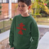 Foute Kersttrui Groen Kind - All I Want For Christmas Is Food Red (9-11 jaar - MAAT 134/140) - Kerstkleding voor jongens & meisjes