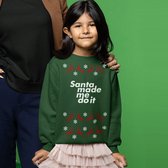 Foute Kersttrui Groen Kind - Santa Made Me Do It Rendieren (9-11 jaar - MAAT 134/140) - Kerstkleding voor jongens & meisjes