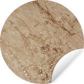 WallCircle - Stickers muraux - Cercle Papier Peint - Marbre - Marron - Motifs - 100x100 cm - Cercle Mural - Auto Adhésif - Sticker Papier Peint Rond XXL