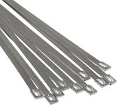 Attache-câbles - Acier inoxydable - 24 pièces - Longueur : 300 mm - Largeur : 4,6 mm - Acier inoxydable - Attache - Attache de câble - Attache