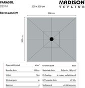 Madison Parasol Denia 200x200 cm ecru