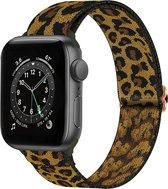 Bandje Geschikt Voor Apple Watch Bandje 42/44/45 mm Nylon Horloge Band Verstelbare Gesp - Geschikt Voor Apple Watch 1-8 / SE - 42/44/45 mm Nylon - Panter Bruin