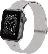 Horloge Bandje Geschikt voor Apple Watch 38/40/41 mm Bandje Nylon Polsband - Stoffen Bandje Geschikt voor Apple Watch 1-8 / SE (38/40/41 mm) Bandje - Grijs