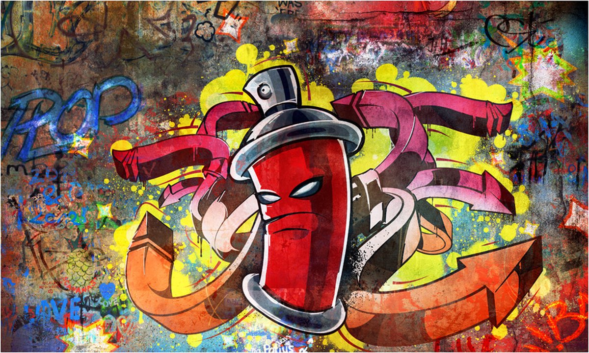 Fotobehang - Graffiti monster.