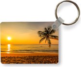 Porte-clés - Palmier - Plage - Coucher de soleil - Mer - Cadeaux à distribuer - Plastique