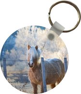 Sleutelhanger - Paard - Winter - Sneeuw - Plastic - Rond - Uitdeelcadeautjes