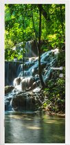 Deursticker Jungle waterval in Palenque Mexico - 80x215 cm - Deurposter
