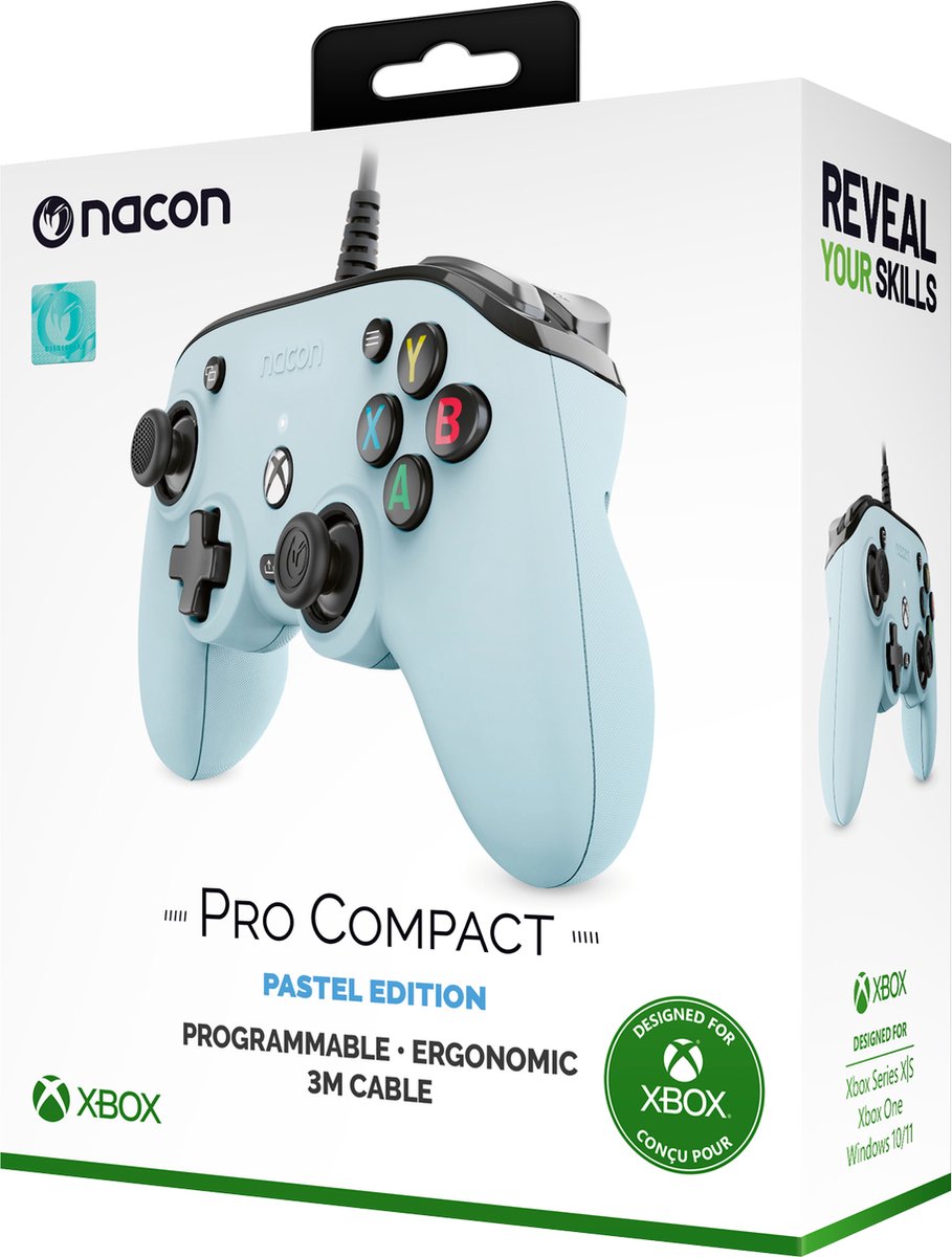 Nacon Pro Compact Official Bedrade Controller - Xbox Series X|S - Pastel blauw thumbnail 5