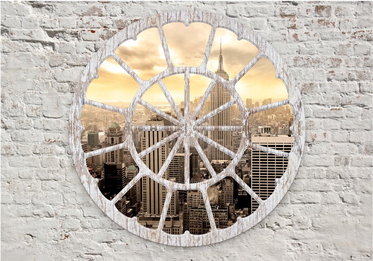 Fotobehang - New York: A View through the Window.