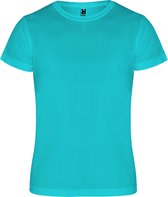 Turqoise unisex unisex sportshirt korte mouwen Camimera merk Roly maat L