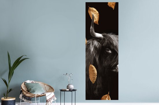 Stickers muraux - Feuille autocollante - Highlander écossais - Zwart - Wit - Or - 50x150 cm - Film adhésif - Stickers muraux chambre d'enfant - Papier peint autocollant - Papier peint autocollant - Feuille autocollante