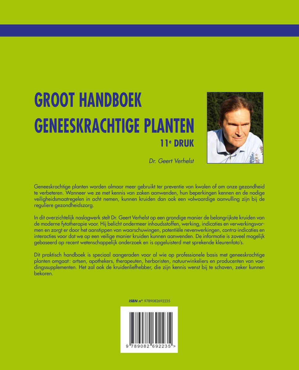 Groot Handboek Geneeskrachtige Planten 11e druk - back cover