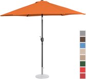 Uniprodo Parasol groot - oranje - zeshoekig - Ø 270 cm - kantelbaar