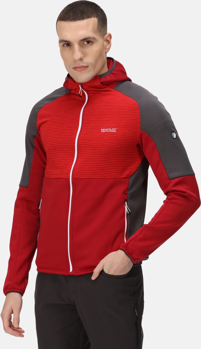 De Regatta Attare Fleece Met Volledige Rits Heren Extol Stretch Gerecycled Donker Rood