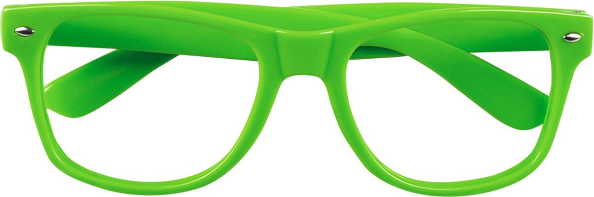Boland - Partybril neon groen Neon,Groen - Volwassenen - Geen verkleedthema - - Boland