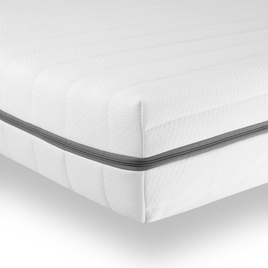 Matras - 90x200 - 7 zones - koudschuim - premium plus tijk - 15 cm hoog - Gemiddeld