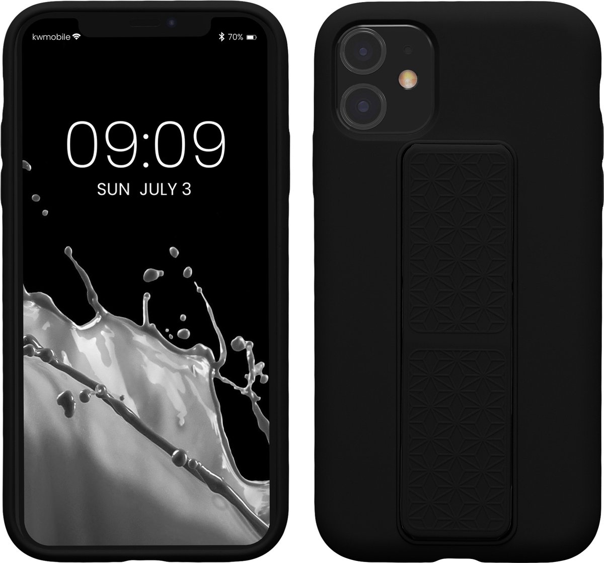 kwmobile back cover voor smartphone - geschikt voor Apple iPhone 11 - 1x beschermhoesje van kunststof - In zwart