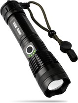 Zaklamp LED 5000mAh Oplaadbaar - Militaire - 2500 Lumen - Zwart - Vivid Green