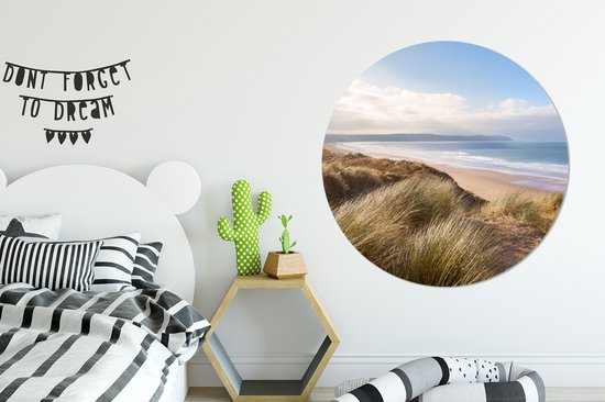 WallCircle - Cercle Mural - Cercle Mural - Dune - Plage - Water - Aluminium - Dibond - 140x140 cm - Intérieur et Extérieur