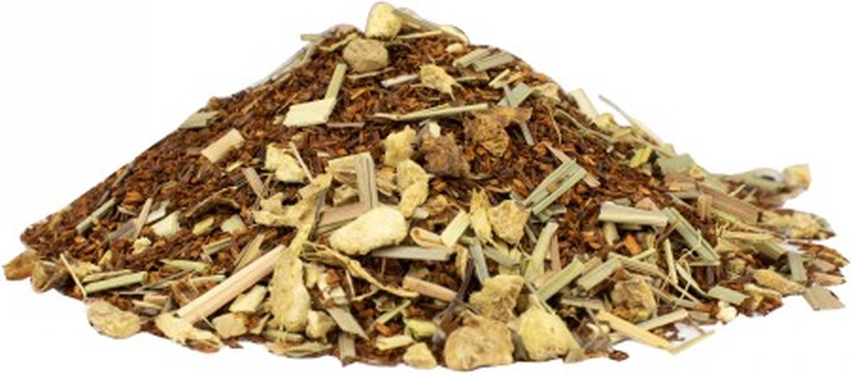 Gember Citroen Biologisch Rooibos Thee 100 gr - Biologische Rooibos - Zachte Cafeïnevrije Wellness Thee - Gember en Citroen Kick - Rustgevende Rooibos Biologisch - Biologische losse thee