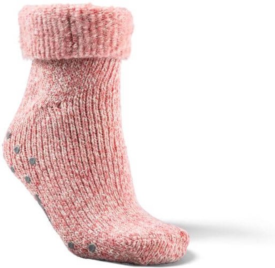 Fellhof antislip sokken maat 39-42 – roze - warme sokken – wollen sokken - pantoffelsokken – ademend – vuilafstotend – zelfreinigend – geurneutraliserend - zacht