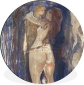 WallCircle - Wandcirkel - Muurcirkel - Dood en leven - Edvard Munch - Aluminium - Dibond - ⌀ 90 cm - Binnen en Buiten