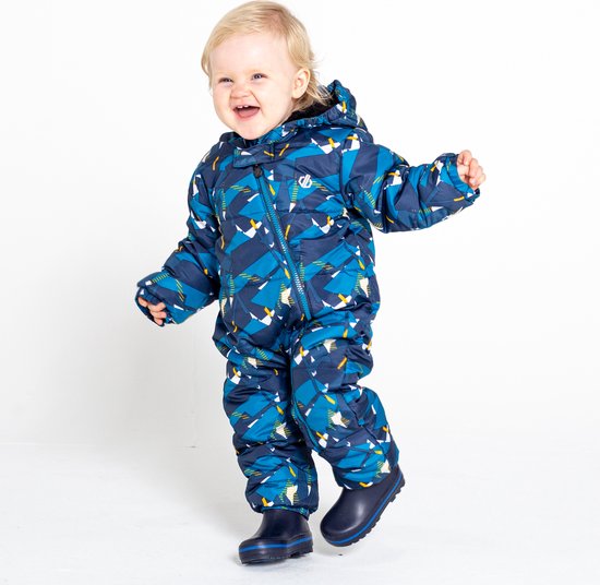 Amur Leopard Skipak voor kinderen, winddicht, waterdicht, eendelig, sneeuwpak voor jongens en meisjes, verdikte skipakken, hemelsblauw, 104-110