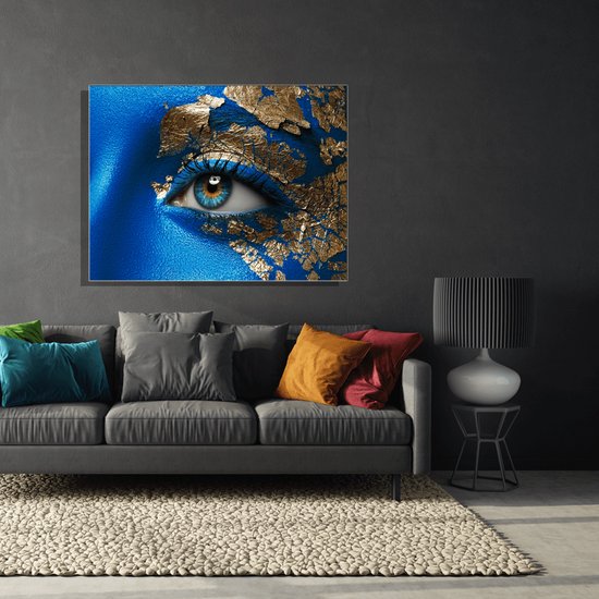 Wanddecoratie / Schilderij / Poster / Doek / Schilderstuk / Muurdecoratie / Fotokunst / Tafereel Blue eye gedrukt op Fotoposter