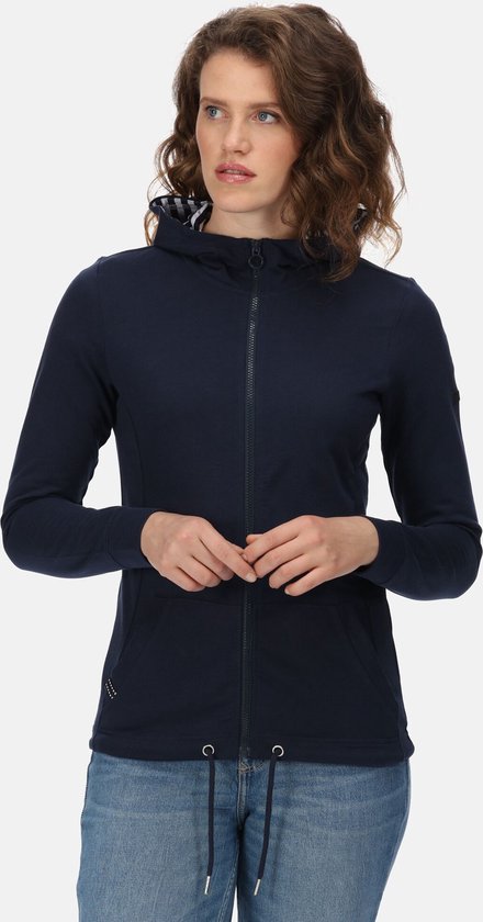 De Regatta Bayarma hoody met volledige rits - dames - Coolweave - katoen - Marine