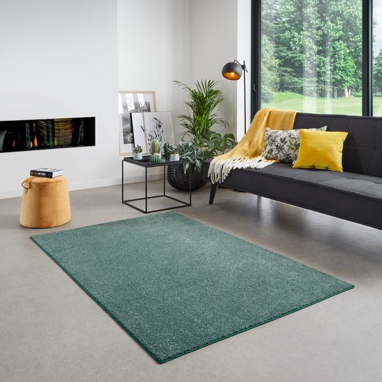 Carpet Studio Santa Fe Vloerkleed 160x230cm - Laagpolig Tapijt Woonkamer - Tapijt Slaapkamer - Kleed Groen