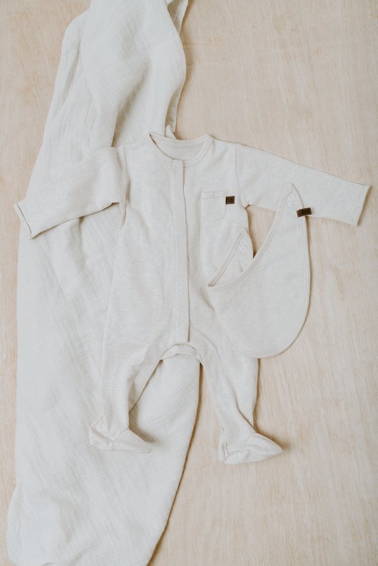 Baby's Only Bandana slab - Slabber Melange - Jeans - 100% ecologisch katoen - 0-8 maanden - Verstelbaar in twee maten van Baby's Only — afbeelding 2
