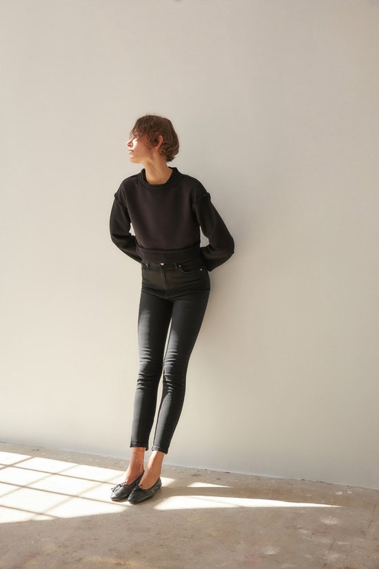 Jean noir femme taille basse hotsell